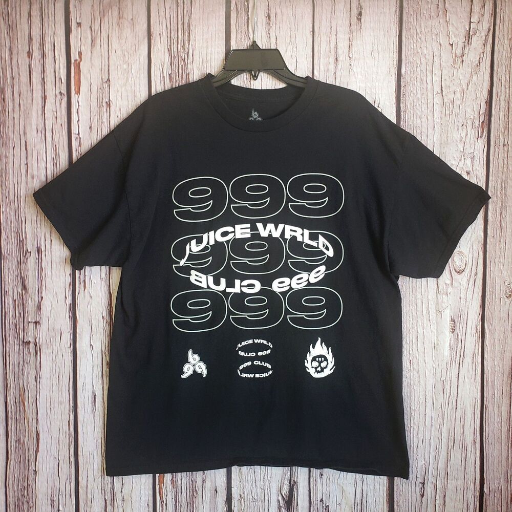 Juice WRLD 999 Club T-Shirt Mens XL Cotton Rap Music Hip Hop Cotton Mens